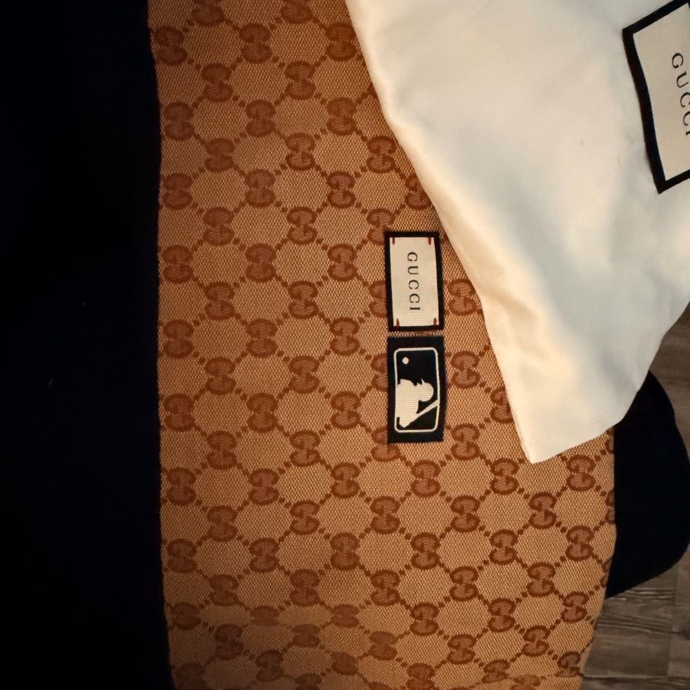 Gucci Brown Monogram Canvas Tote with MLB Patch